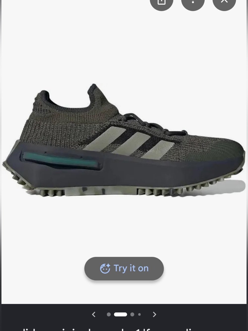 Adidas NMD_S1 IE4824 Olive Carbon Sneakers Women’s 6.5 Athletic Running Shoes